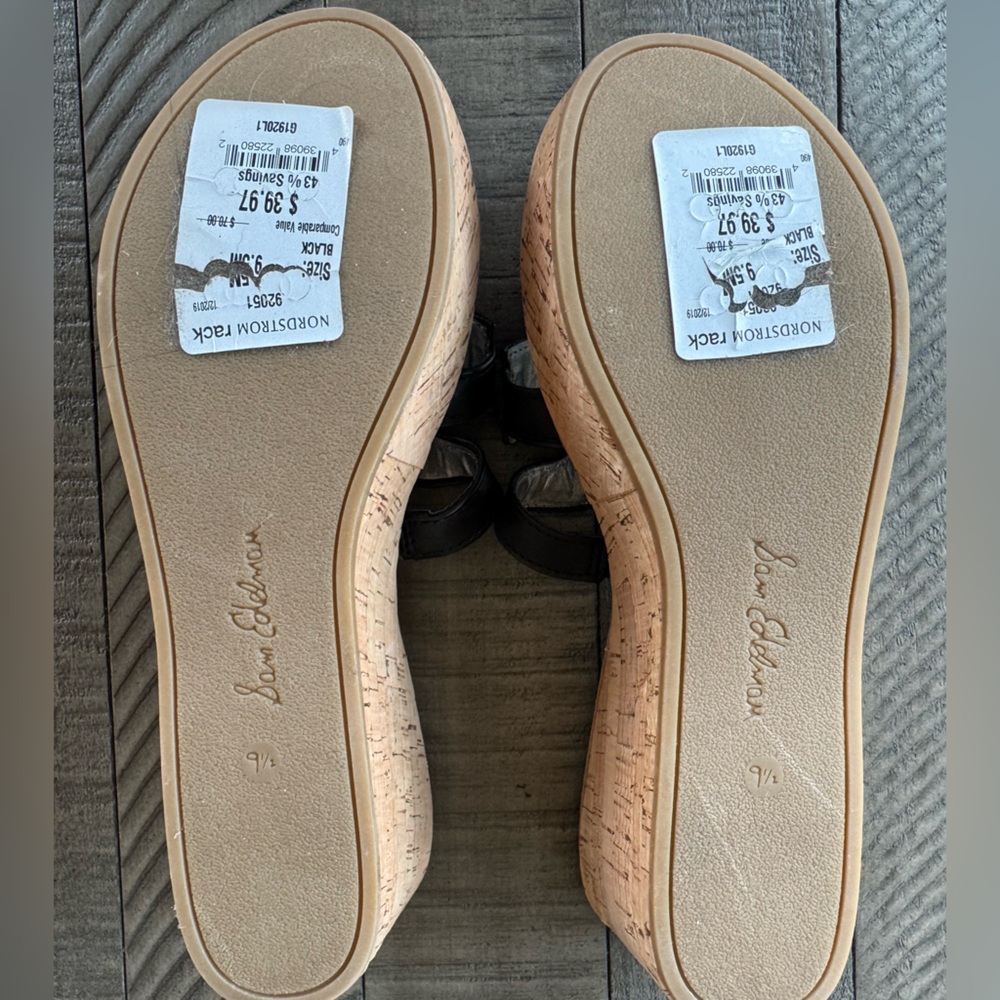 Sam Edelman Regis Leather Slip-On Wedge Sandal Women's Size 9.5 (NWT) - Picture 9 of 16